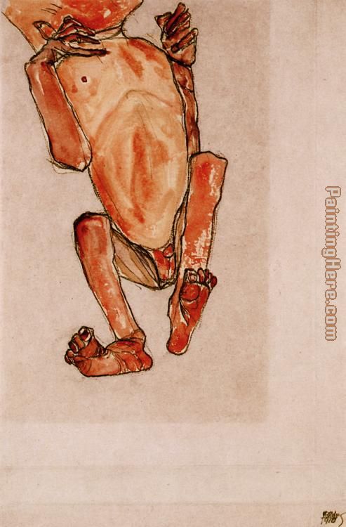 Nude baby painting - Egon Schiele Nude baby art painting